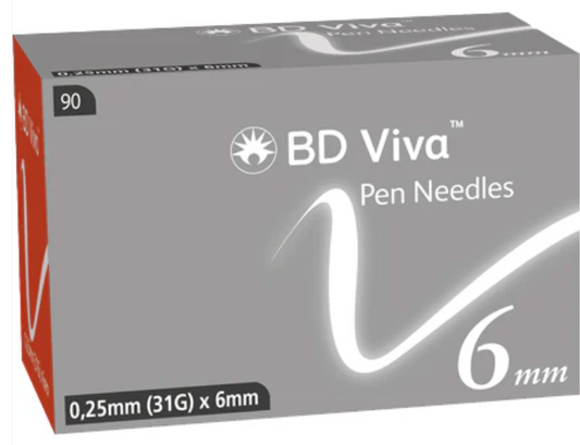 Viva Insulin Pen Needles 31G/6mm 90 pieces